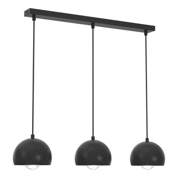 Pendellampe på wire SOOL 3xE27/15W/230V sort