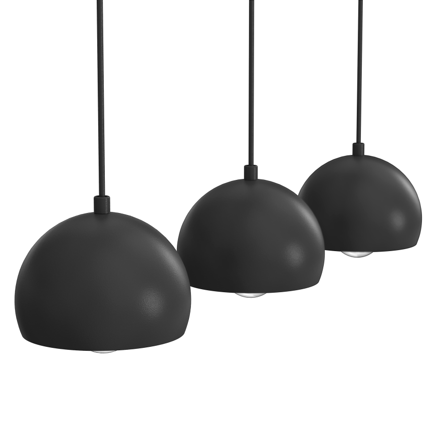 Pendellampe på wire SOOL 3xE27/15W/230V sort