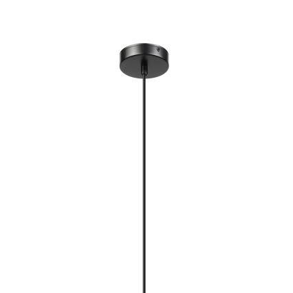 Pendellampe på wire VELLO 1xE27/15W/230V sort/røget beige/sort