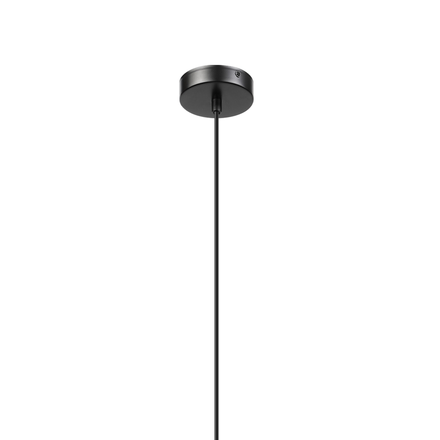 Pendellampe på wire VELLO 1xE27/15W/230V sort/røget beige/sort