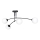 Pendellampe PREGOS 4xE14/10W/230V sort