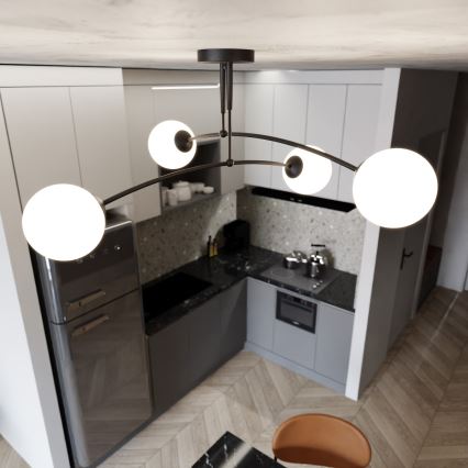 Pendellampe PREGOS 4xE14/10W/230V sort