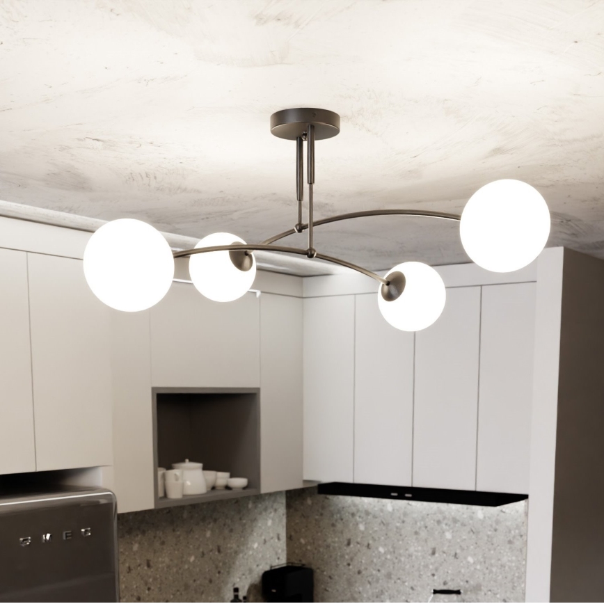 Pendellampe PREGOS 4xE14/10W/230V sort