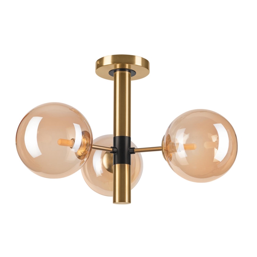 Pendellampe ROLLO 3xG9/5W/230V guldfarvet/røget beige
