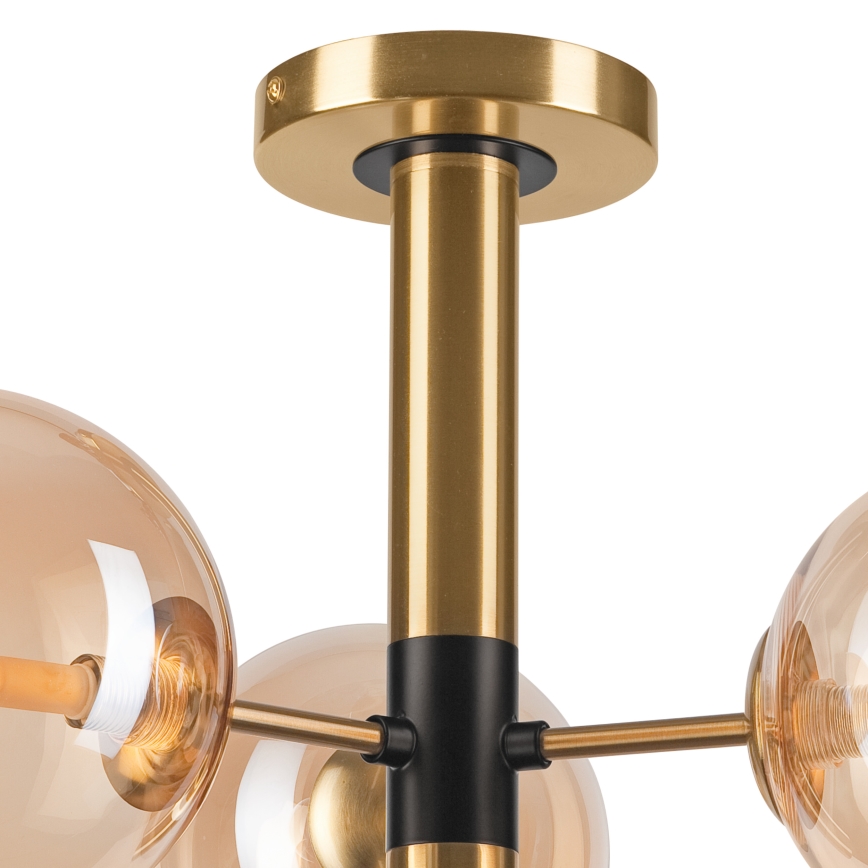 Pendellampe ROLLO 3xG9/5W/230V guldfarvet/røget beige