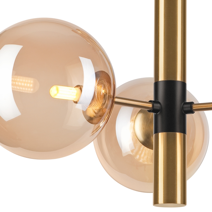 Pendellampe ROLLO 3xG9/5W/230V guldfarvet/røget beige