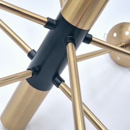 Pendellampe ROLLO 8xE14/5W/230V guldfarvet/røget beige