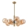 Pendellampe ROLLO 8xG9/5W/230V guldfarvet/røget beige