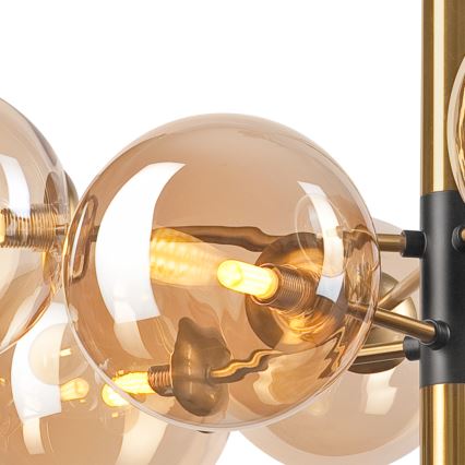 Pendellampe ROLLO 8xG9/5W/230V guldfarvet/røget beige