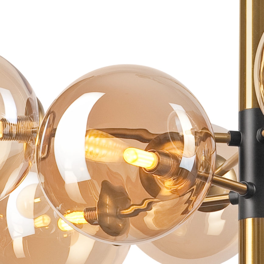 Pendellampe ROLLO 8xG9/5W/230V guldfarvet/røget beige