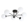 Pendellampe ROMA 6xE14/10W/230V sort/hvid