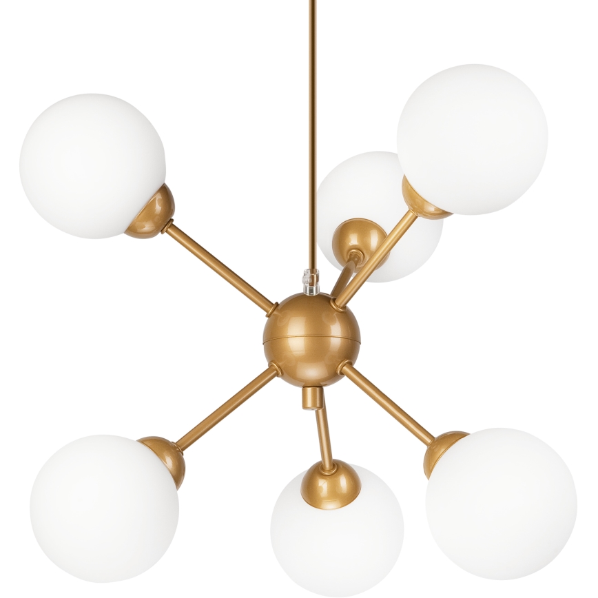 Pendellampe RUBBY BALL 6xG9/5W/230V guldfarvet