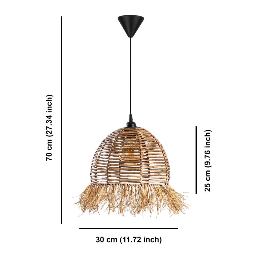 Pendellampe RUYO 1xE27/40W/230V brun