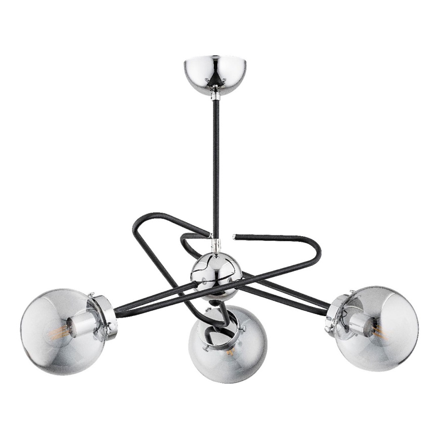 Pendellampe SAGITO 3xE14/10W/230V skinnende krom