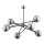 Pendellampe SAGITO 6xE14/10W/230V skinnende krom