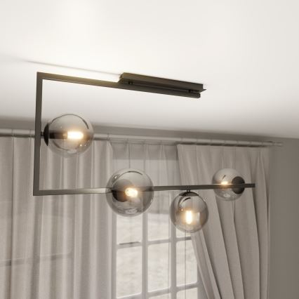 Pendellampe SOMA 4xE14/10W/230V sort/grå