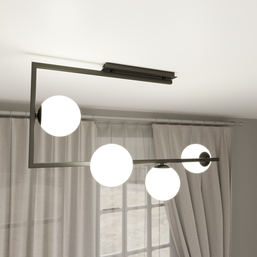 Pendellampe SOMA 4xE14/10W/230V sort/hvid