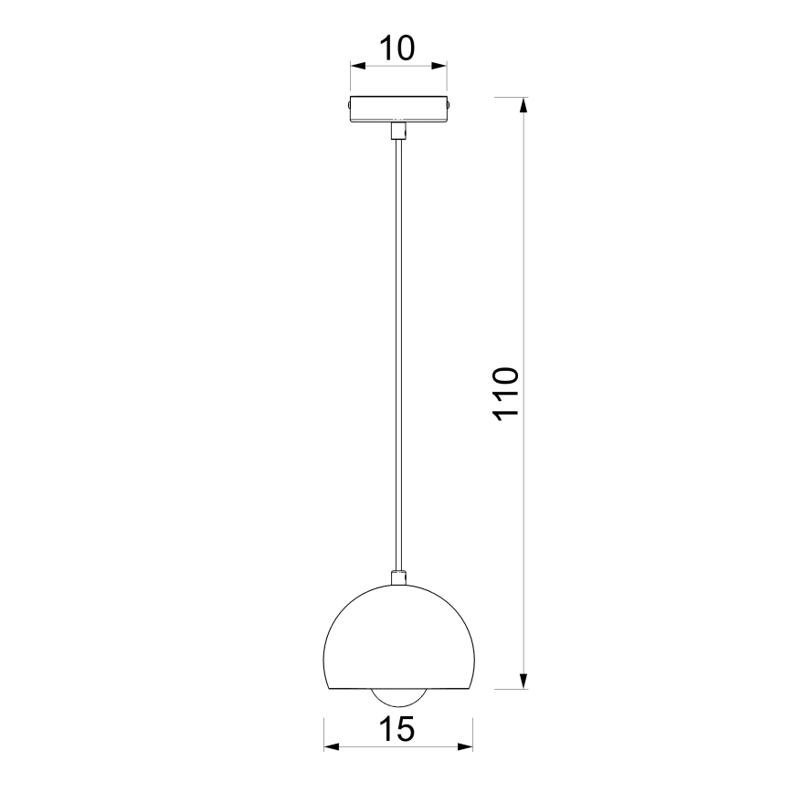 Pendellampe SOOL 1xE27/15W/230V Ø 15 cm sort