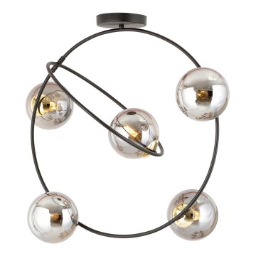 Pendellampe STARDOM 5xE14/10W/230V sort/grå