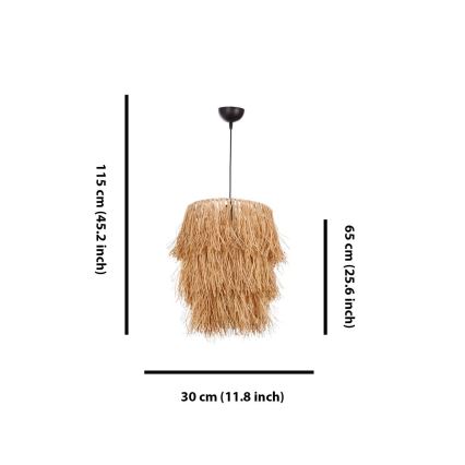 Pendellampe TASSEL 1xE27/40W/230V rafia
