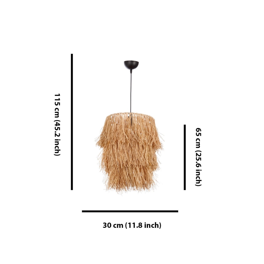 Pendellampe TASSEL 1xE27/40W/230V rafia