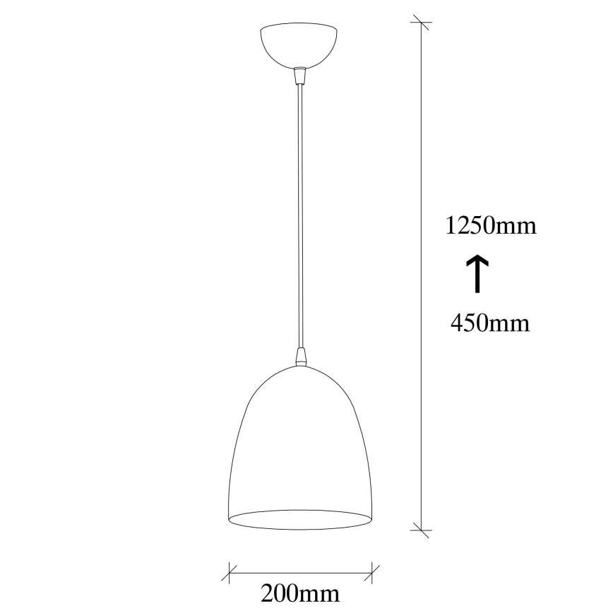 Pendellampe TATTOO 1xE27/40W/230V, Ø 20 cm, Sort