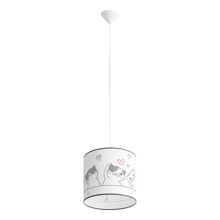 Pendellampe til børn CAT 1xE27/15W/230V diameter 30 cm kat