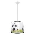 Pendellampe til børn FOOTBALL 1xE27/15W/230V diameter 30 cm fodbold