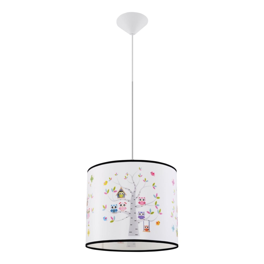 Pendellampe til børn OWLS 1xE27/15W/230V diameter 30 cm ugler
