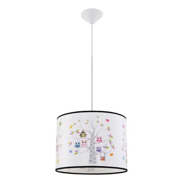 Pendellampe til børn OWLS 1xE27/15W/230V diameter 40 cm ugler