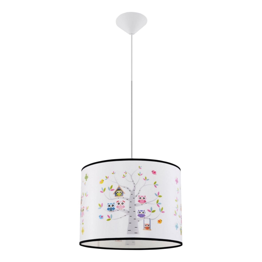 Pendellampe til børn OWLS 1xE27/15W/230V diameter 40 cm ugler