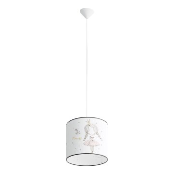 Pendellampe til børn PRINCESS 1xE27/15W/230V diameter 30 cm prinsesse