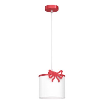 Pendellampe til børn SWEET 1xE27/15W/230V hvid/rød/bue