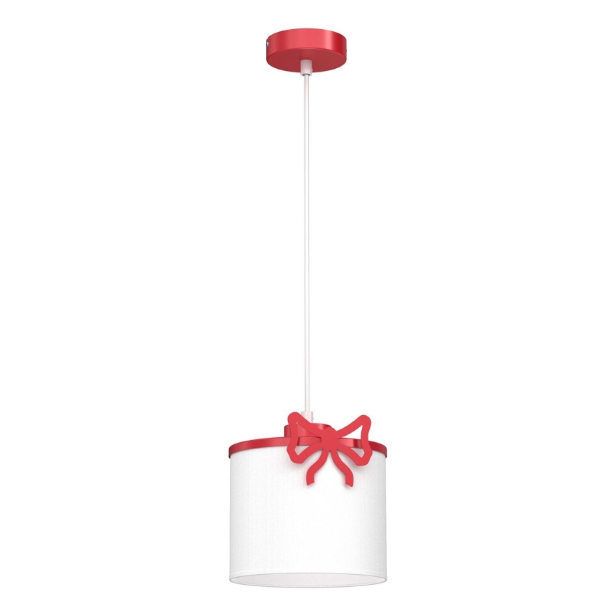 Pendellampe til børn SWEET 1xE27/15W/230V hvid/rød/bue
