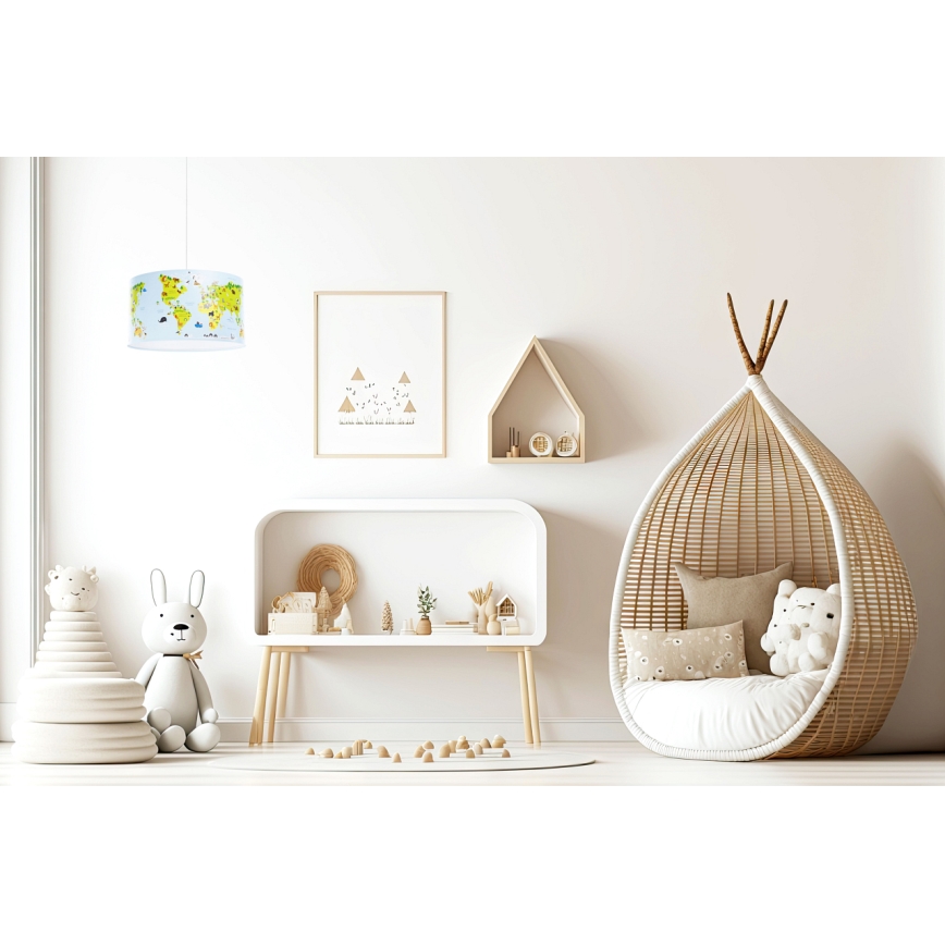 Pendellampe til børn SWEET DREAMS 1xE27/60W/230V diameter 30 cm