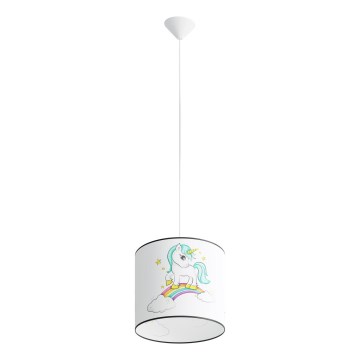 Pendellampe til børn UNICORN 1xE27/15W/230V diameter 30 cm enhjørning