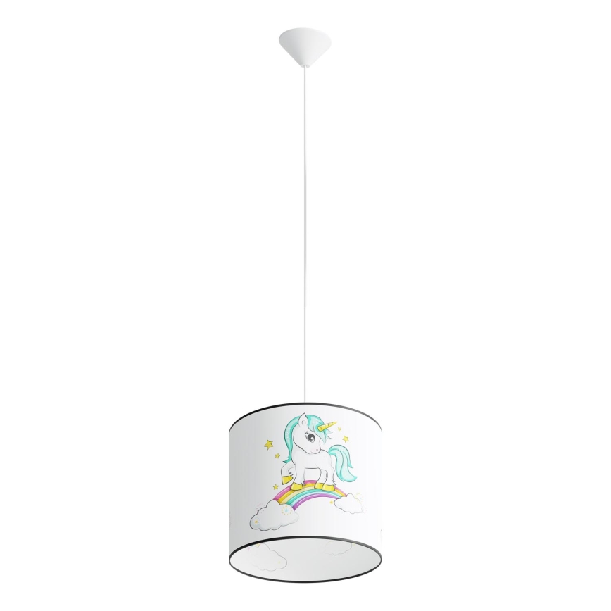 Pendellampe til børn UNICORN 1xE27/15W/230V diameter 30 cm enhjørning