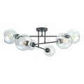 Pendellampe VASCO 6xE27/60W/230V sort/transparent
