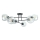 Pendellampe VASCO 6xE27/60W/230V sort/transparent