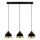 Pendellampe YILDO 3xE27/40W/230V sort/guld