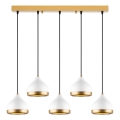 Pendellampe YILDO 5xE27/40W/230V hvid/guld