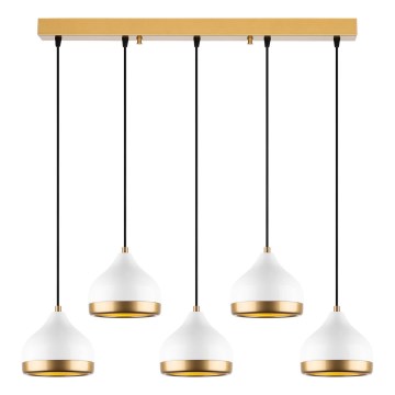 Pendellampe YILDO 5xE27/40W/230V hvid/guld