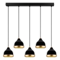 Pendellampe YILDO 5xE27/40W/230V sort/guld
