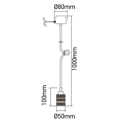 Pendelophæng 1xE27/60W/230V