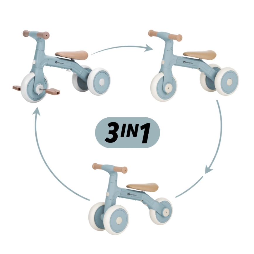 PETITE&MARS - 3-i-1 balancecykel til børn BINGO Stering Blue