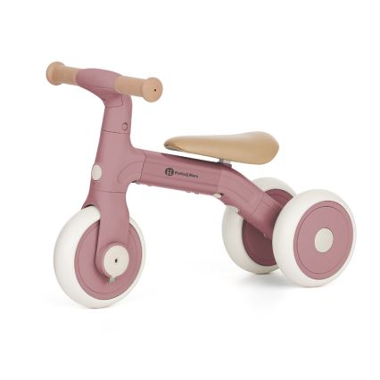 PETITE&MARS - 3-i-1 børneløbecykel BINGO Støvet rosa