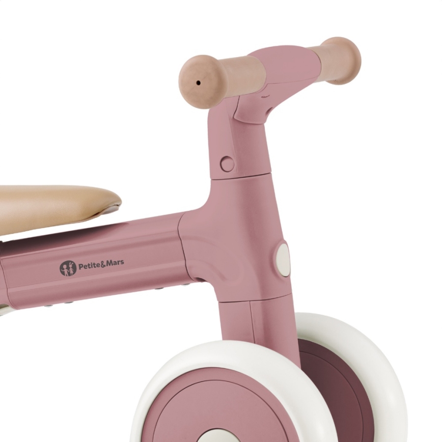 PETITE&MARS - 3-i-1 børneløbecykel BINGO Støvet rosa