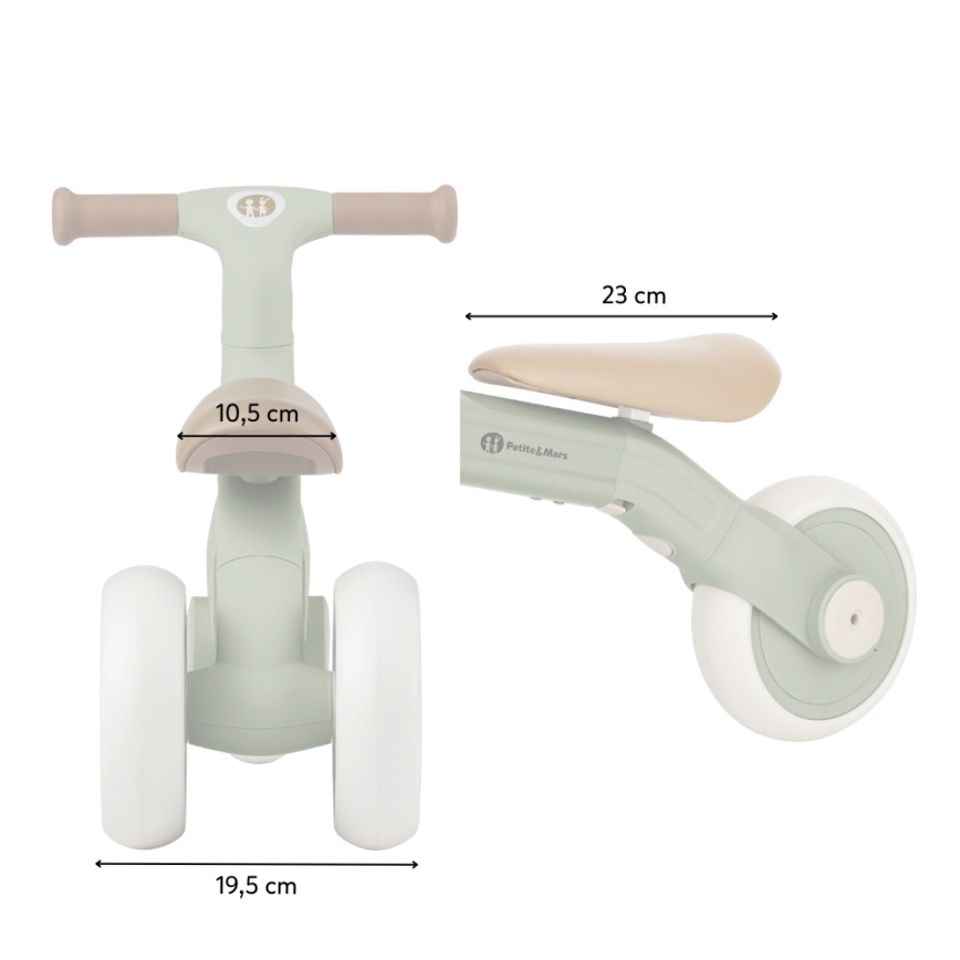 PETITE&MARS - 3-i-1 børnetrehjuler BINGO Støvet rosa