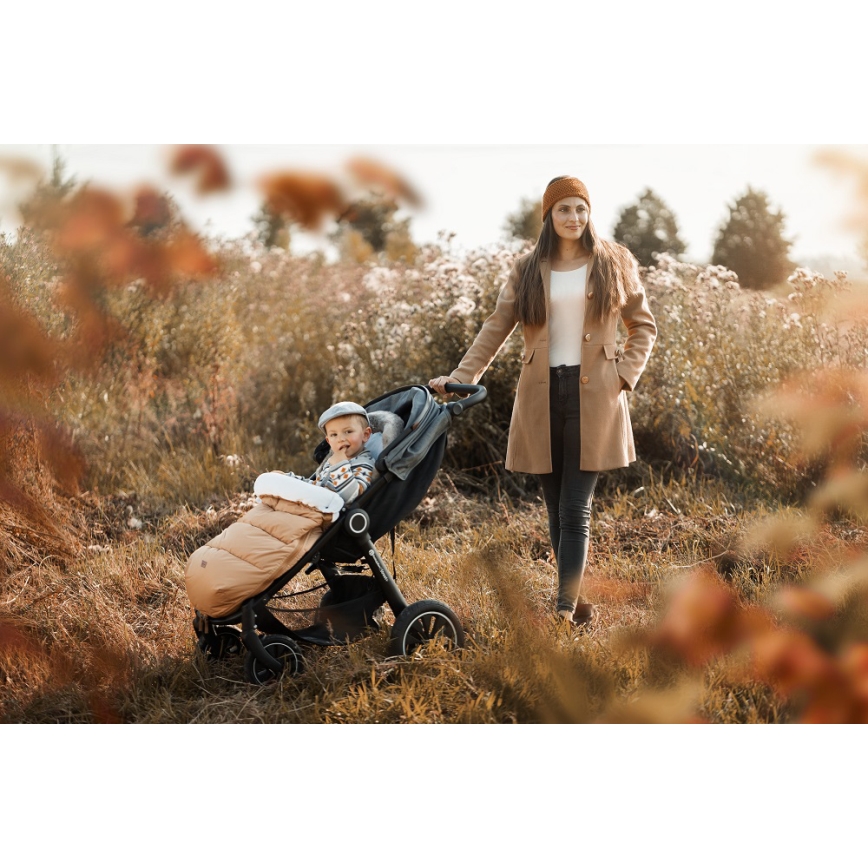 PETITE&MARS - 4-i-1 kørepose COMFY Elegant Caramel/Beige brun