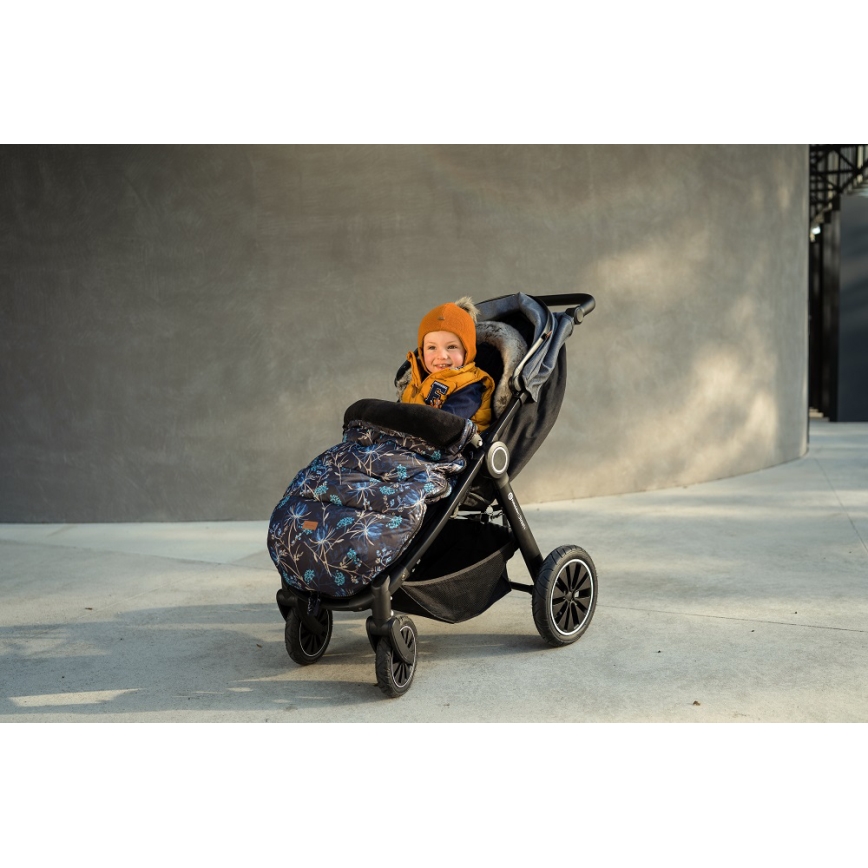 PETITE&MARS - 4-i-1 kørepose COMFY Stylish Beauty grå/blå